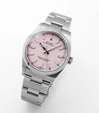 NR Factory Replica ROLEX Oyster Perpetual ETA2836 Pink Dial 36mm Replica Watch